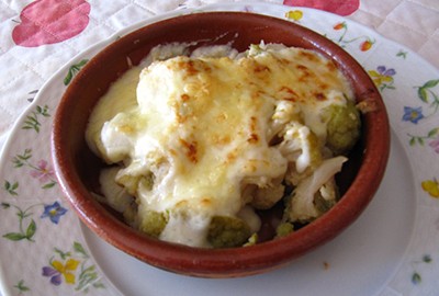 Coliflor gratinada